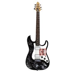 Autographed Guitar, Styx, signed by Dennis DeYoung, Lawrence Gowan, Tommy Shaw, Glen Burtnik, James 