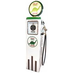 Petroliana, Sinclair Dino Gasoline replica 8 ball pump, heavy duty 18-gauge painted steel, complete 