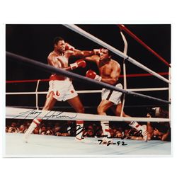 Sports, boxing, autographed photo, Muhammad Ali & Larry Holmes from their heavyweight championship b