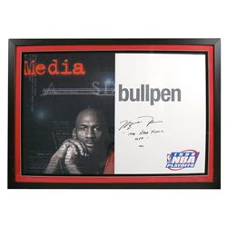 Sports, basketball, NBA memorabilia, Michael Jordan autographed & inscribed media press board from t