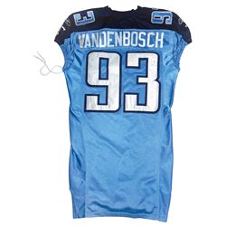Sports, football game-worn jersey, Kyle Vanden Bosch-Tennessee Titans #93, from 10-28-07 game agains