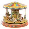 Image 1 : Toy, J. Chein No. 385 Playland-Merry-Go-Round in orig box, colorful litho on tin wind-up w/great gra