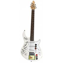 Autographed Guitar, Little Feat, signed by Richie Hayward, Bill Payne, Paul Barrere, Sam Clayton, Ke