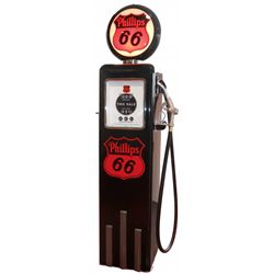 Petroliana, Phillips 66 Gasoline replica 8 ball pump, heavy duty 18-gauge painted steel, complete w/