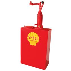 Petroliana, lubester, Phillips Oil & Tank Co. w/Shell Gasoline decal, orig brass maker's tag, Exc co