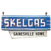 Image 1 : Skelgas Gainesville Hardware porcelain sign w/curved ends & neon letters, 3 neon sets of letters on 