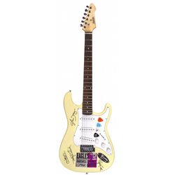 Autographed Guitar, Eagles, signed by Joe Walsh, Glenn Frey, Timothy B. Schmit & Don Henley on Austi
