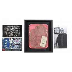 Original M. Shawn Crahan art, 1 of 1 hand signed on reverse of frame, this pig mask was part of the 