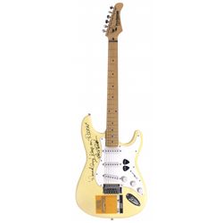 Autographed Guitar, signed by Peter Frampton & inscribed "Round Guy Keep on Rocking" on Cort Pro Cus