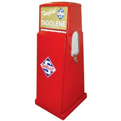 Petroliana, Skelly Seloil Oil Display Service Cabinet, metal maker's tag on side, front & back panel