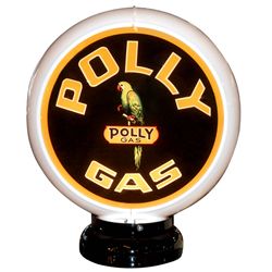 Petroliana, Polly Gasoline replica light-up globe & clock (2), globe has curved glass lenses in mold