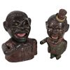 Image 1 : Mechanical banks (2), Jolly Nigger, mfgd by J. & E. Stevens, cast iron, traces of old red paint, o/w
