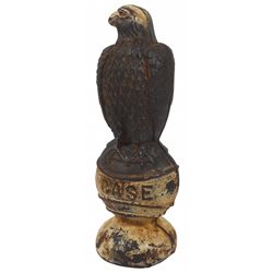 Still bank, Case Eagle, cast iron w/orig paint, not a reproduction but probably made after 1960, VG 