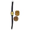 Image 1 : Little Orphan Annie items (3), New Haven rectangular wrist watch w/orig leather band, c.1935, VG con