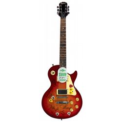 Autographed Guitar, Tesla, signed by Frank Hannon, Brian Wheat, Jeff Keith, Tommy Skeoch, Troy Lucck