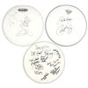 Image 1 : Autographed drum heads (3), Hall & Oates, Dr. Hook w/Ray Sawyer & Carol King, signatures obtained in