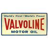 Image 1 : Petroliana sign, Valvoline Motor Oil, colorful self-framed litho on embossed metal, c.1950's, VG con