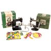 Image 1 : Child's sewing machines (2), Singer Sewhandy, cast aluminum, NOS in orig box w/instr booklet, machin
