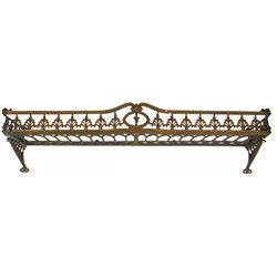 Railroad or hotel baggage rack, solid brass w/fancy cutouts, early 1900's, a high-quality rack in Ex