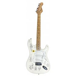 Autographed Guitar, Great White, signed by Mark Kendall, Audie Desbrow, Sean McNabb, Michael Lardie 