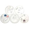 Image 1 : Autographed drum heads (5), Queensryche, Government Mule, Lisa Marie Presley, Nickelback & Puddle of