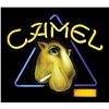 Image 1 : Tobacciana neon sign, "Camel" w/Joe Cool, Exc cond w/minor signs of use, 23"H x 24.5"W.