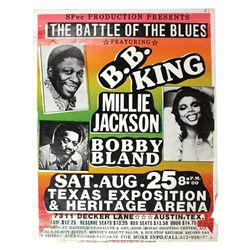 Concert poster, BB King, Millie Jackson & Bobby Bland "The Battle of the Blues," orig poster from Au