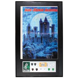 Autographed poster, Trans-Siberian Orchestra holographic poster, prof framed w/ticket, Guest pass & 