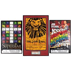 Autographed theater posters (3), Lion King (3/3/06), Jesus Christ Superstar (2/3/04) & Joseph & the 