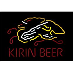 Breweriana neon sign, "Kirin Beer," NOS cond, 18"H x 23"W.