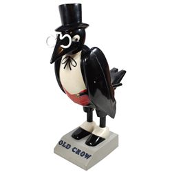 Breweriana, Old Crow Whiskey adv display figure, molded plastic from Kentucky Whiskies, Exc cond, 31