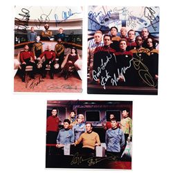 Autographed photos (3), Star Trek cast, signed photos from orig Star Trek, Next Generation & Voyager