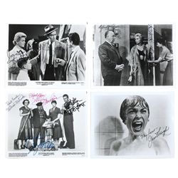 Autographed photos (6), stills for Alfred Hitchcock films signed by Alfred Hitchcock, John Forsythe,