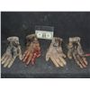 Image 1 : WEREWOLF WOLFMAN LOT OF 2 PAIRS OF HANDS NORMAL AND BLOODY