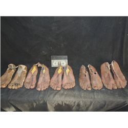 LAND OF THE LOST HUGE LOT OF CHAKA CAVE MAN HERO & STUNT FEET 5 SETS