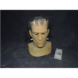 FRANKENSTEIN MONSTER UNIVERSAL STUDIOS USED COSTUME FULL HEAD MASK VINTAGE WITH ZIPPER
