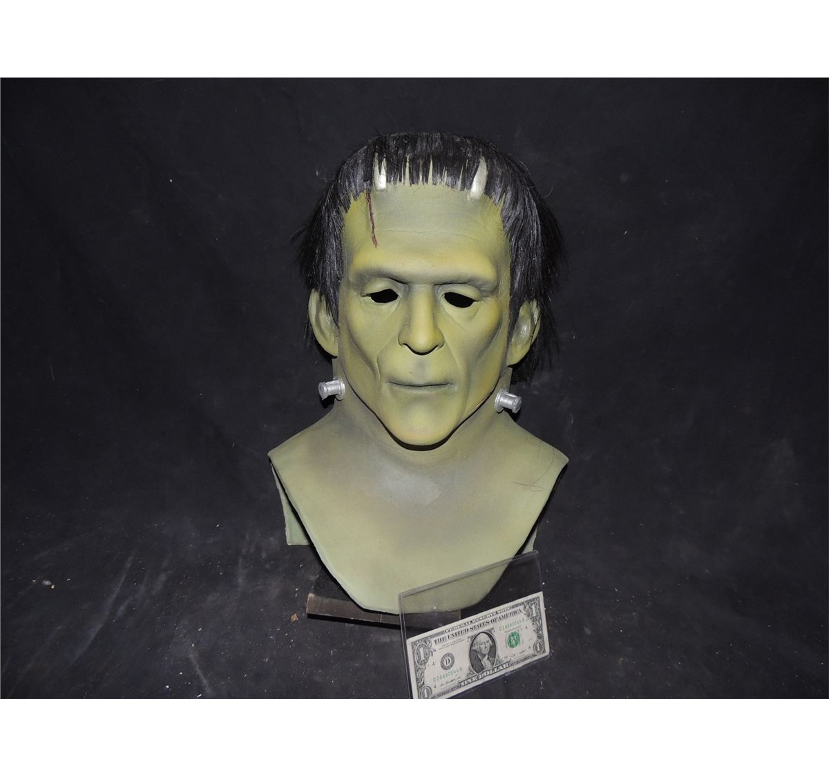 FRANKENSTEIN MONSTER UNIVERSAL STUDIOS USED COSTUME FULL HEAD MASK WITH