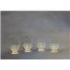 Image 1 : A set of 4 Lalique glasses, the bases decorated dolphins 3" (2 chipped)  £50-75...