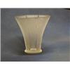 Image 1 : A Lalique trumpet shaped vase with ears of corn decoration, the base etched Lalique France, 7" £1...