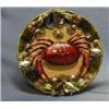 Image 1 : A Majolica plate decorated a crab and mussel shell 12"  £100-150...