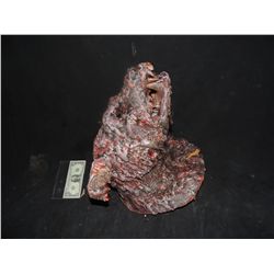 WEREWOLF WOLF MAN BURNED HEAD BUST WITH TEETH