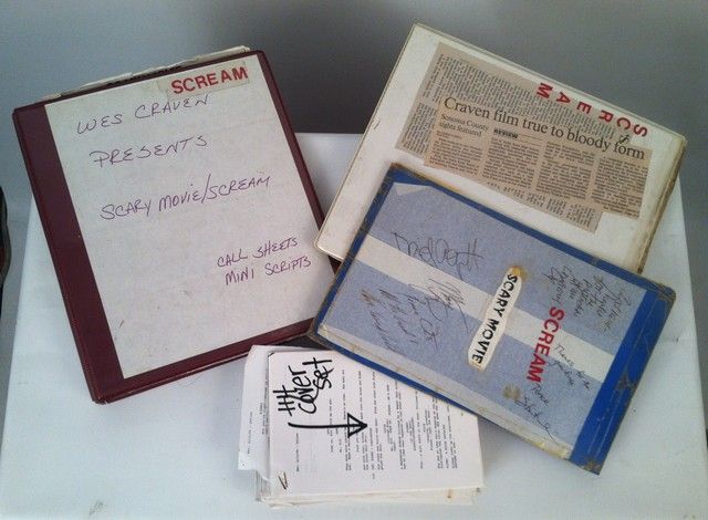 Scream Original Script/Revised Pages/Production Notes/Call Sheets