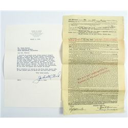 Shemp Howard Signed Pianatte Contract & Lawyer's Letter