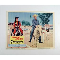 Three On A Couch Original Lobby Card Signed By Jerry Lewis