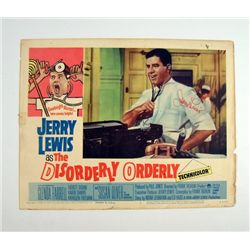 The Disorderly Orderly Original Lobby Card Signed By Jerry Lewis