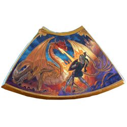 Pagemaster Original Fire-Breathing Dragon Rotunda Dome Ceiling Painting Set Piece