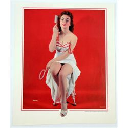 Pinup Litho 1954 Original Salesman's Sample Alluring  By Peter Gowland