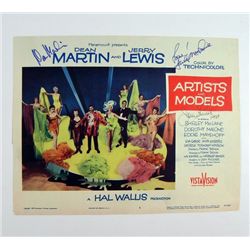 Artist and Models Original Lobby Card Signed By Jerry Lewis/ Dean Martin/ Shirley MacLaine