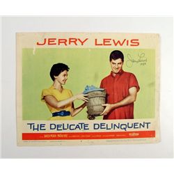 The Delicate Delinquent Original Lobby Card Signed By Jerry Lewis