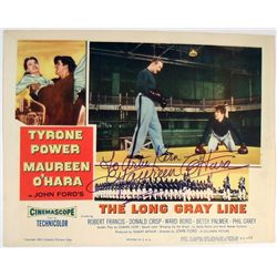 Long Gray Line Maureen O'Hara Signed Lobby Card